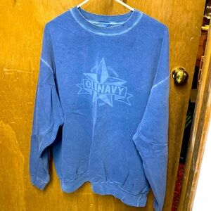 3/$15  Old Navy denim blue sweatshirt, size XL